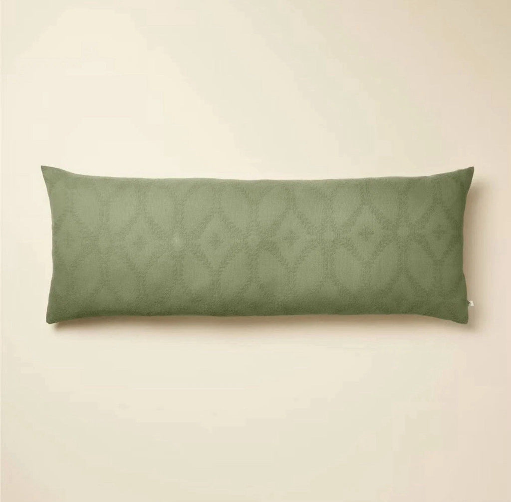 14"x36" Trellis Pattern Lumbar Bed Pillow Sage Green - Hearth & Hand with Magnolia