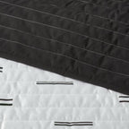 Full/Queen Satin Quilt White/Black - Room Essentials