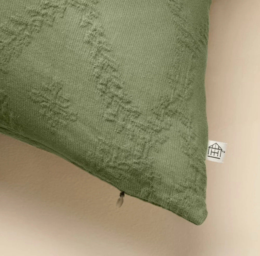 14"x36" Trellis Pattern Lumbar Bed Pillow Sage Green - Hearth & Hand with Magnolia