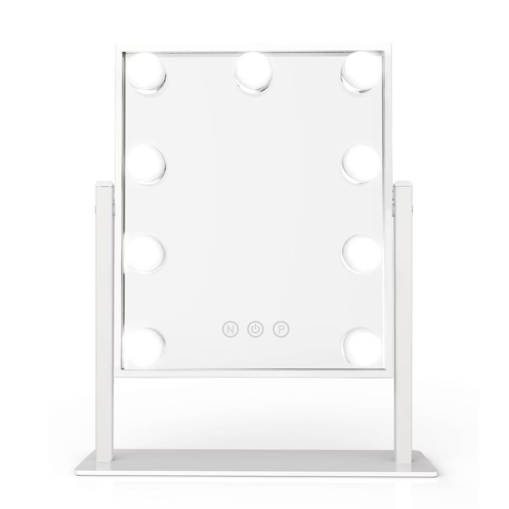 FUN DAY 12.135" x 14.75" 9-LED Bathroom Vanity Mirror White