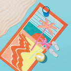Scenic Palm Tree Beach Towel - Sun Squad