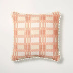 18"x18" Modern Plaid Indoor/Outdoor Pillow