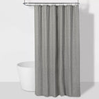 72"x72" Waffle Weave Shower Curtain Gray - Threshold