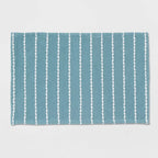 20"x30" Performance Plus Bath Rug Striped Aqua - Threshold