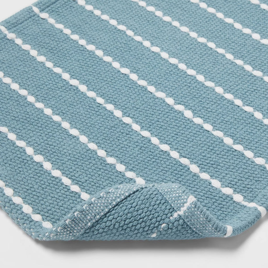 20"x30" Performance Plus Bath Rug Striped Aqua - Threshold