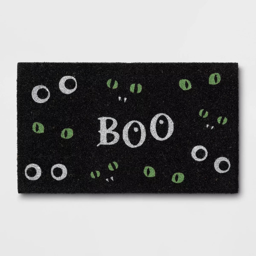 1'6"x2'6" Boo Glow Coir Doormat Black - Hyde and EEK! Boutique