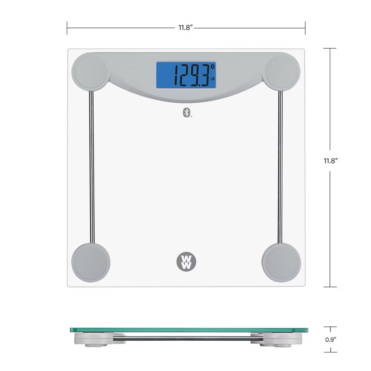 Weight Watchers Bluetooth Body Weight Scale Clear