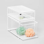 *Large Stackable Steel Slide Out Drawer White - Brightroom