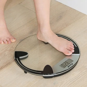 Escali Glass Precision Bathroom Scale Clear/Round