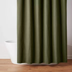 72"x72" Waffle Weave Shower Curtain Dark Olive Green - Threshold