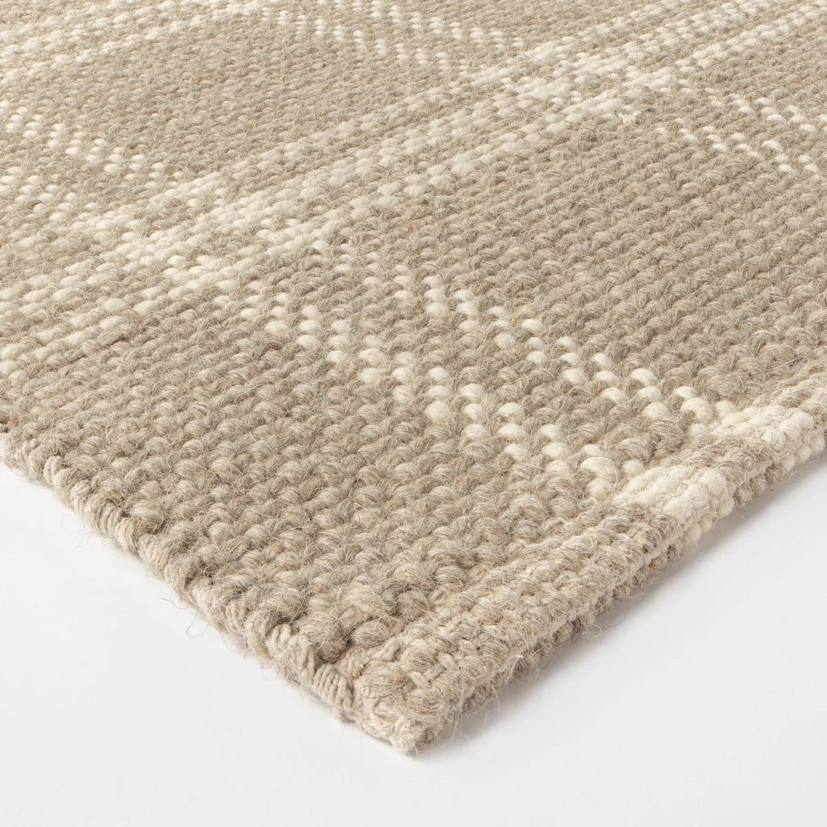 5' x 7' Cottonwood Handwoven Plaid Wool/Cotton Area Rug Neutral - Threshold designed with Studio McGee