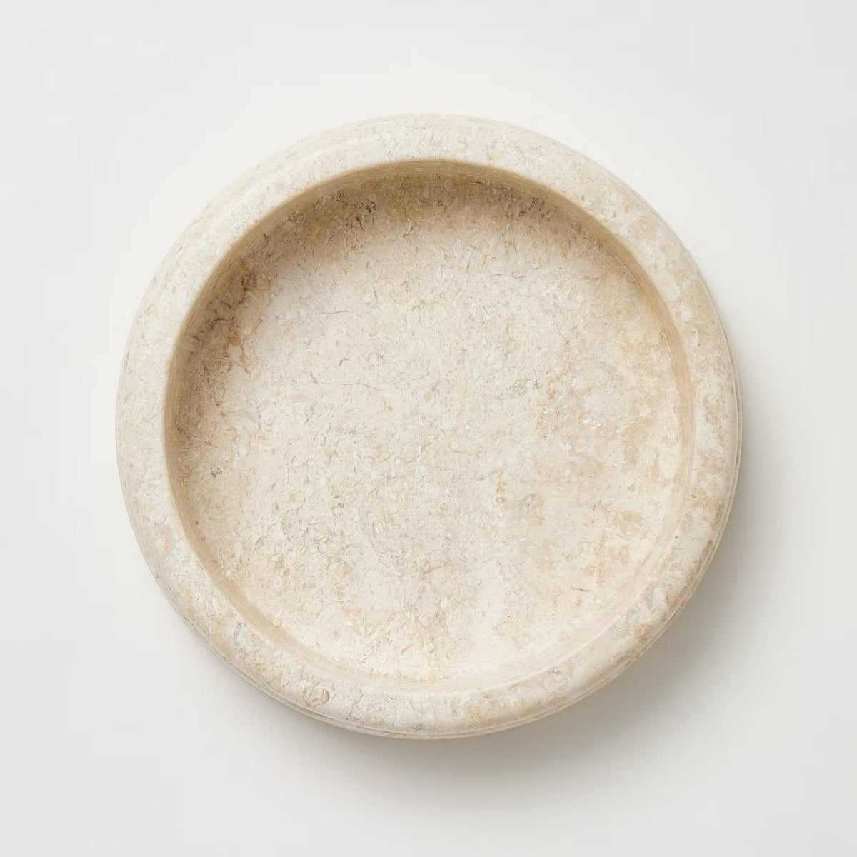 Marble Tray Beige - Threshold™ designed with Studio McGee: Elegant Round Tabletop Accent, Spot Clean Only