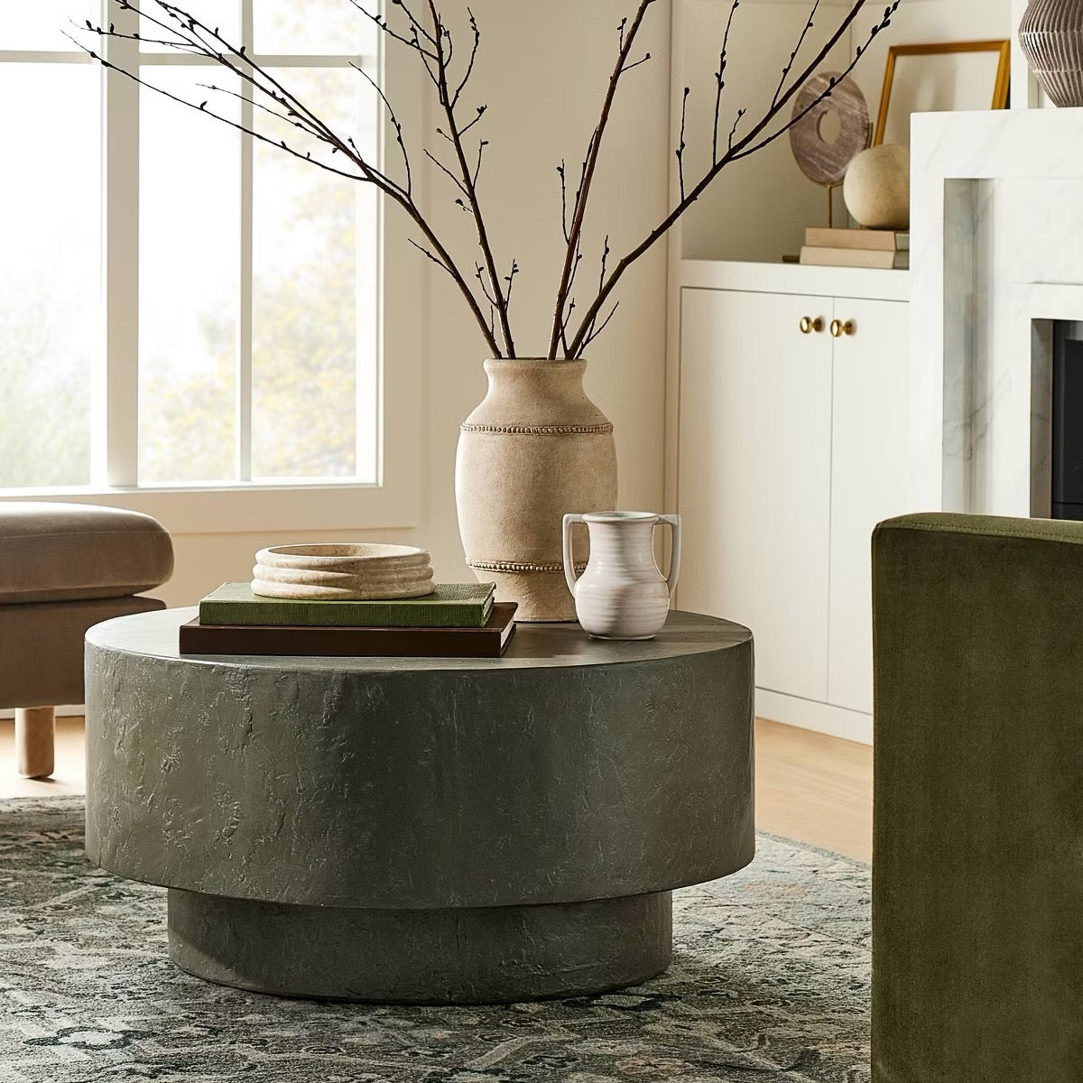 Marble Tray Beige - Threshold™ designed with Studio McGee: Elegant Round Tabletop Accent, Spot Clean Only