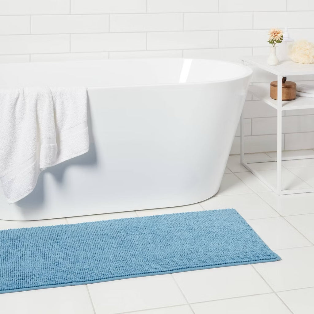 20"x58" Everyday Chenille Bath Rug Baby Blue  - Room Essentials