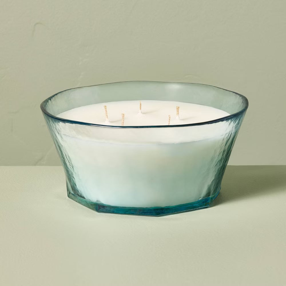 5-Wick Textured Glass Sun and Citron Jar Candle 32oz Blue - Hearth & Hand with Magnolia