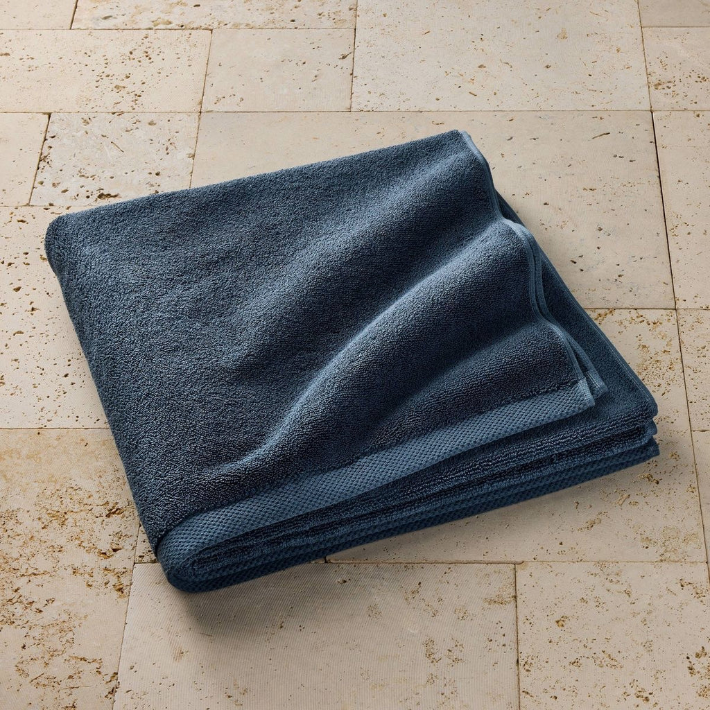 Organic Bath Sheet Dark Mineral Blue - Casaluna