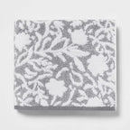 Performance Plus Bath Towel Gray Floral - Threshold