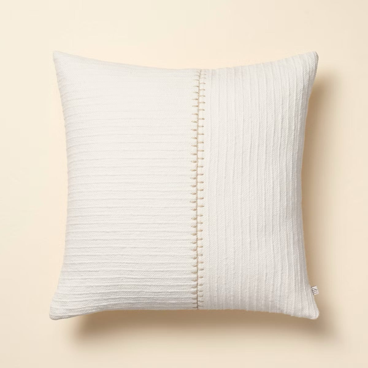 18"x18" Textured Stitch Stripe Square Throw Pillow