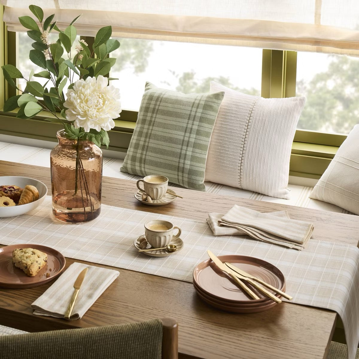 18"x18" Textured Stitch Stripe Square Throw Pillow