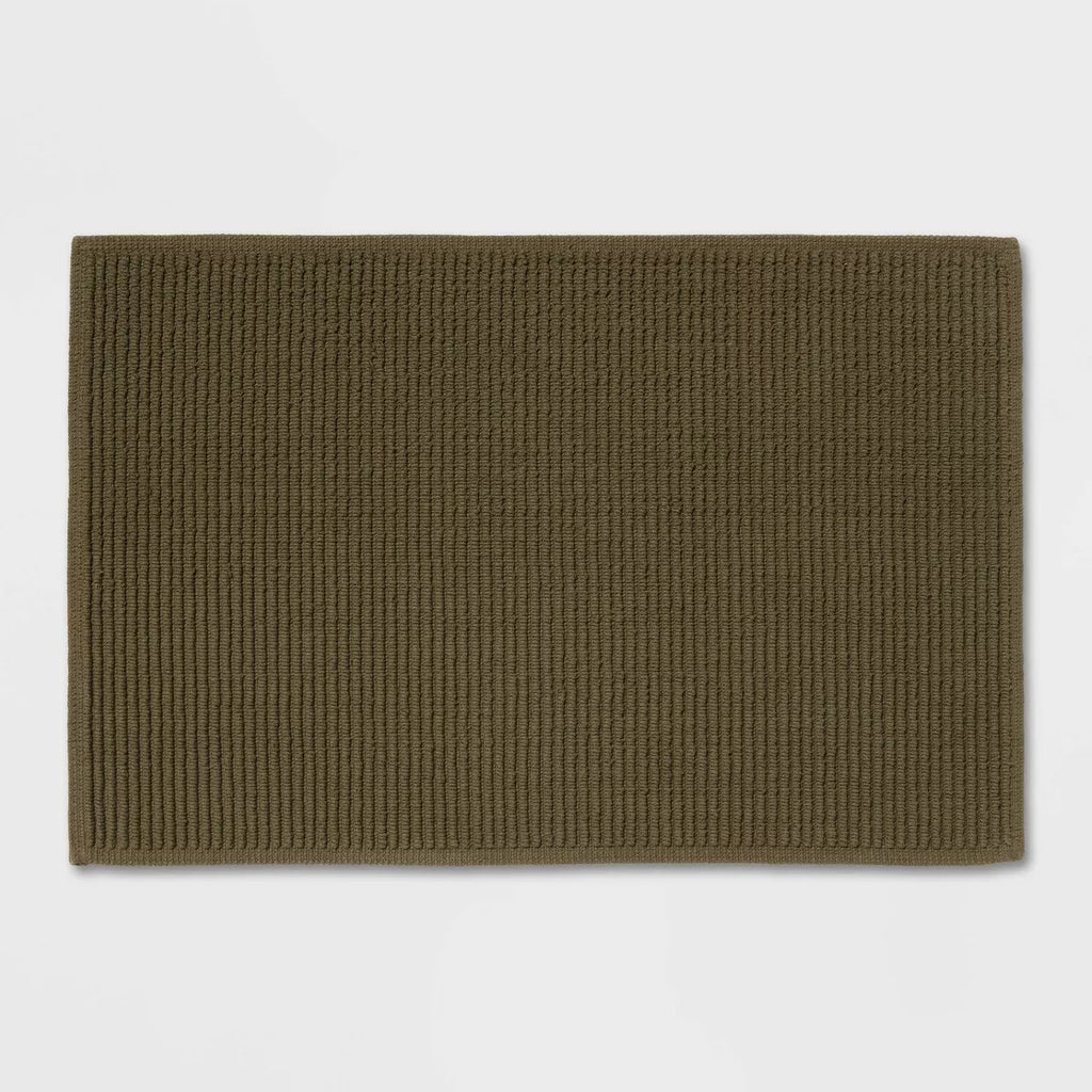20"x30" Performance Plus Bath Rug Solid Dark Green - Threshold