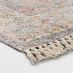 5'x7' Monarch Geometric Tile Printed Persian Style Rug Ivory/Multi - Threshold