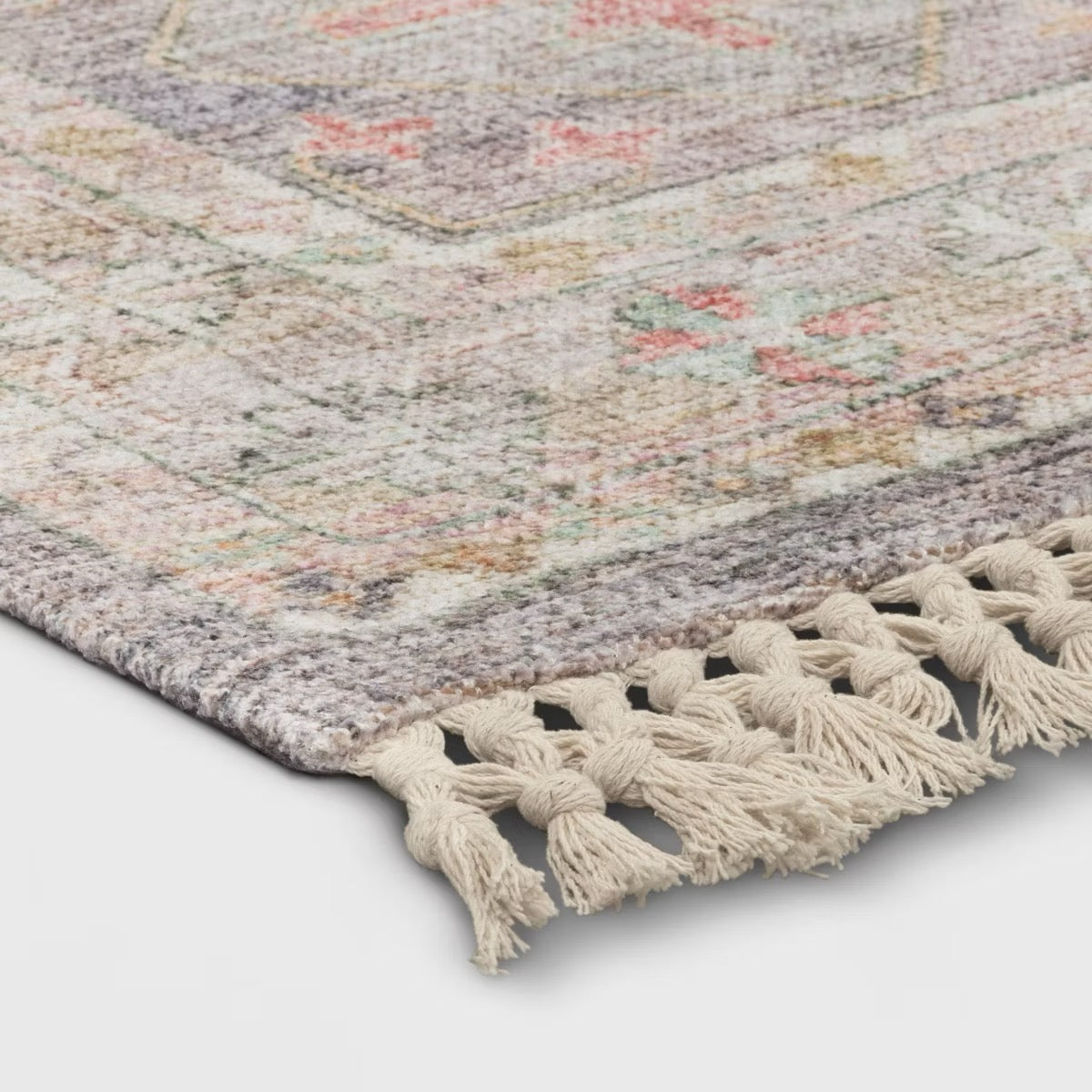 5'x7' Monarch Geometric Tile Printed Persian Style Rug Ivory/Multi - Threshold