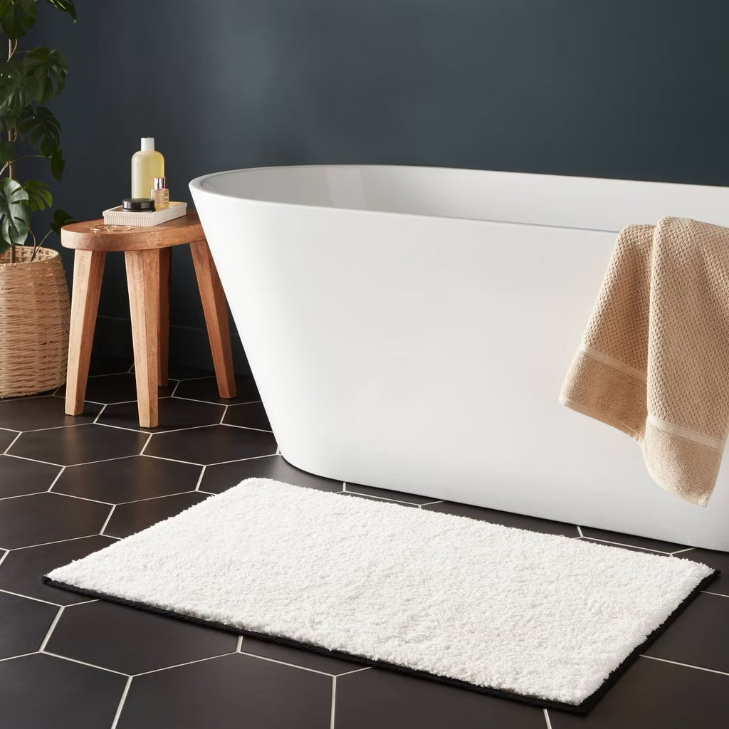 24"x36" Oversized Border Bath Rug Black/White - Threshold