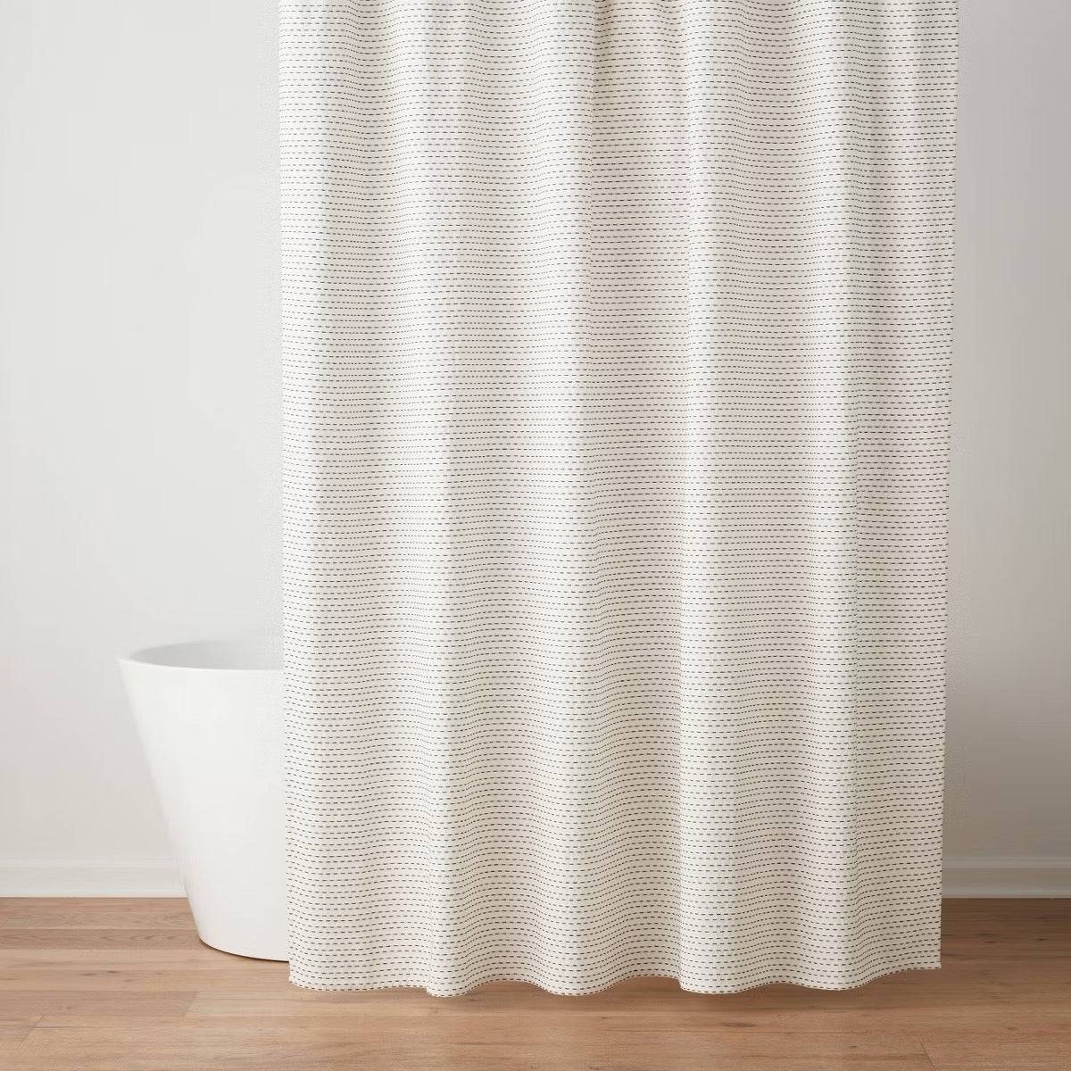 Woven Dotted Line Shower Curtain - Threshold