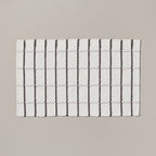 20"x32" Grid Weave Bath Rug Cream/Gray