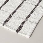 20"x32" Grid Weave Bath Rug Cream/Gray