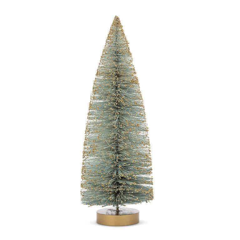 Large Brush Tree with Glitter-Green -12"