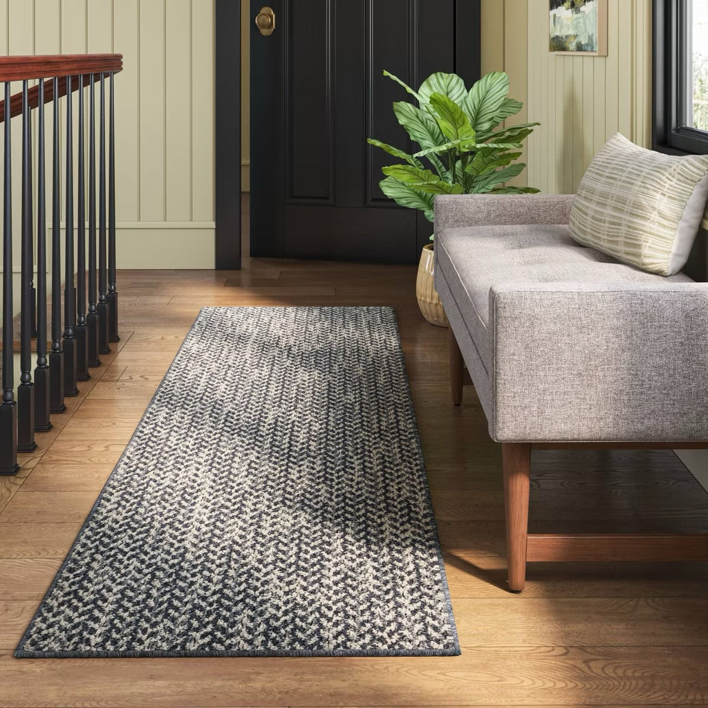 2’ x 7’ Washable Weave Herringbone Rug - Threshold
