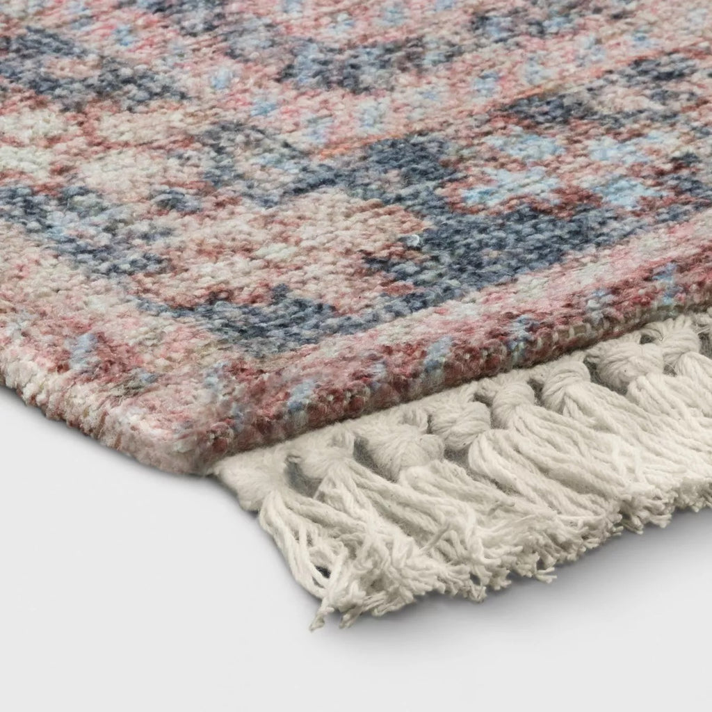 5’ x 7’ Alexandra Floral Printed Border Persian Style Rug Blush Pink - Threshold