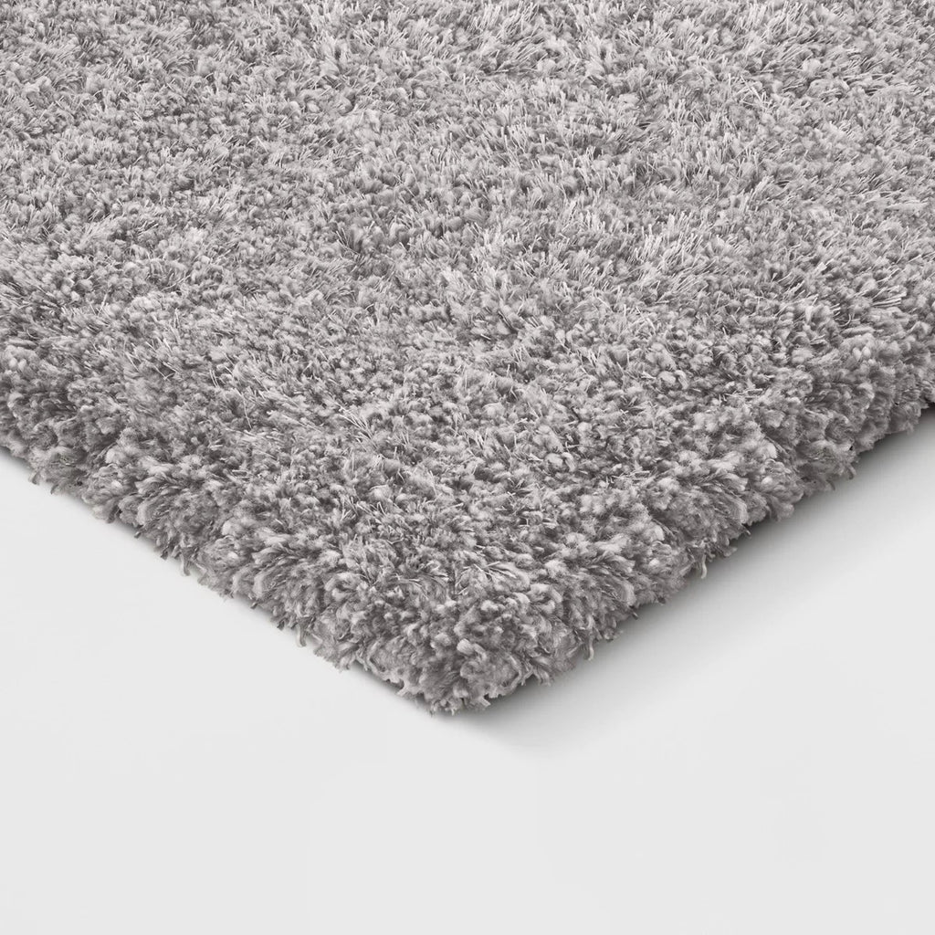 5'1"x6'11" Solid Eyelash Woven Shag Rug Gray - Threshold