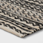 4x6 Washable Norwalk Stripe Rug Black/White- Threshold