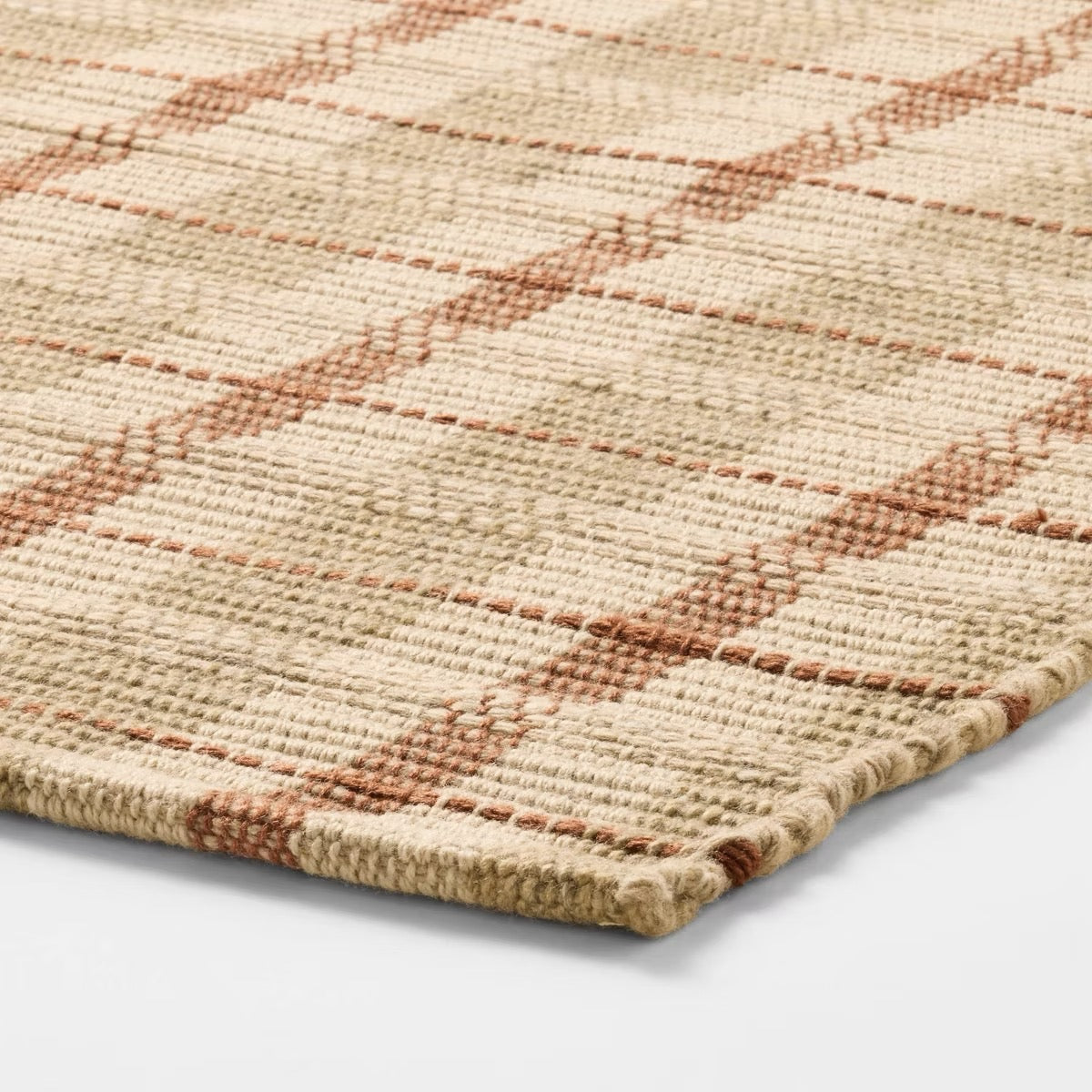 2'1"x3'2" Plaid Scatter Woven Accent Rug Brown - Threshold designed with Studio McGee