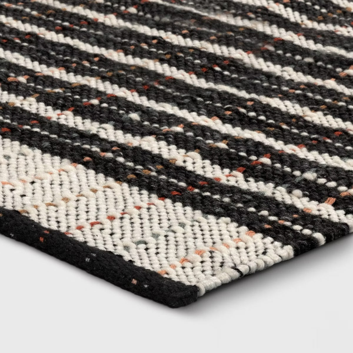 2'x3' Handloom Mixed Fibre Striped Rug - Threshold: Indoor Outdoor Accent, Modern Traditional
