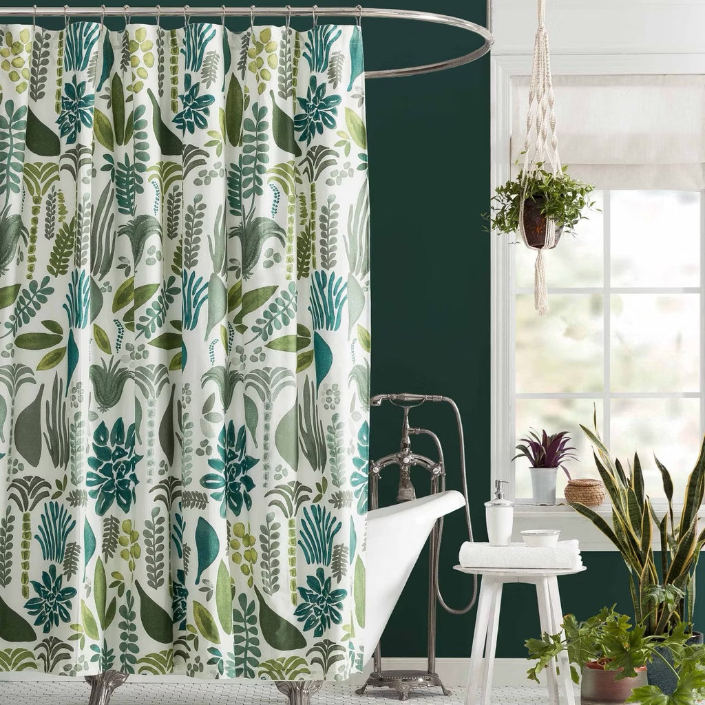 Jungalow Jardin Shower Curtain Green/Blue