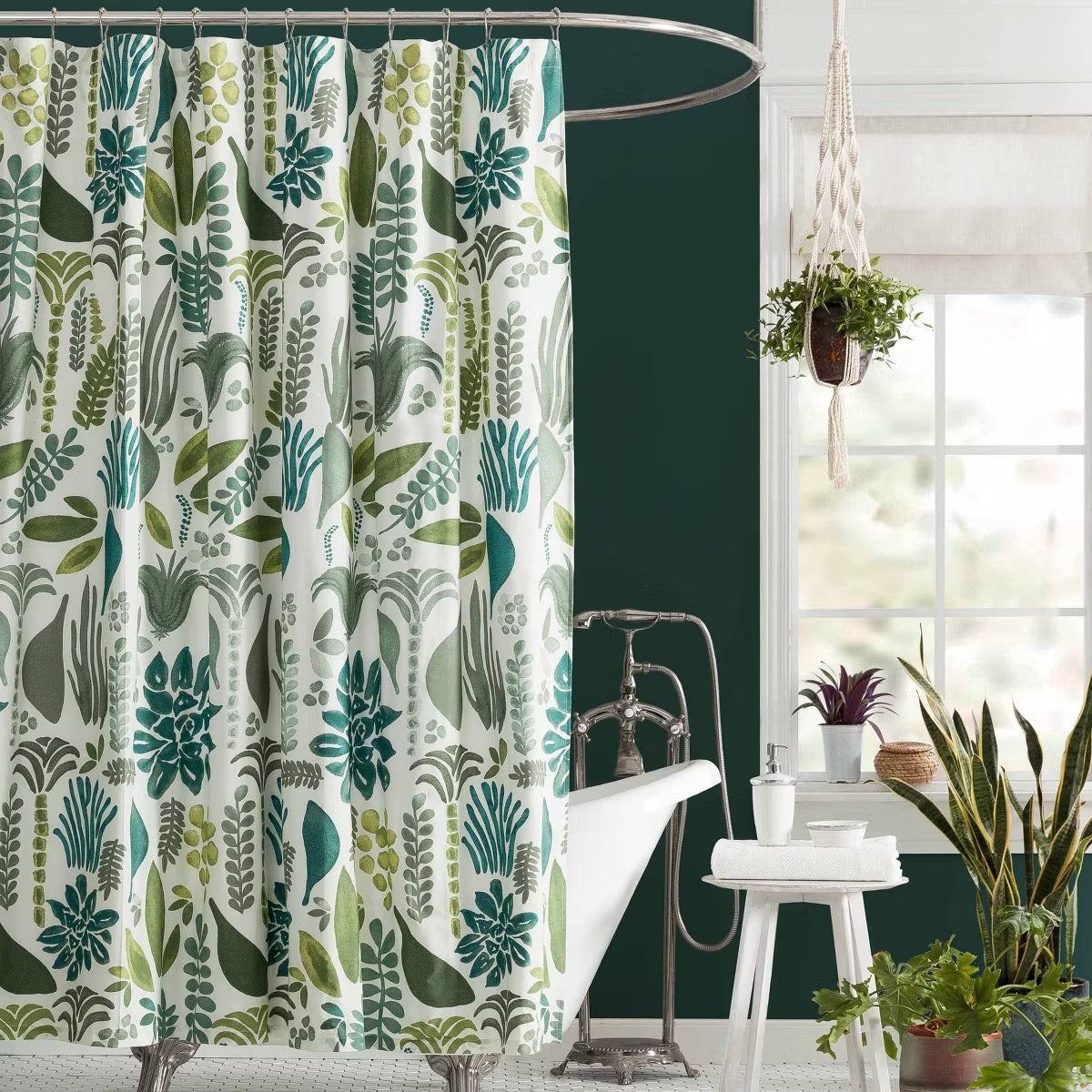Jungalow Jardin Shower Curtain Green/Blue