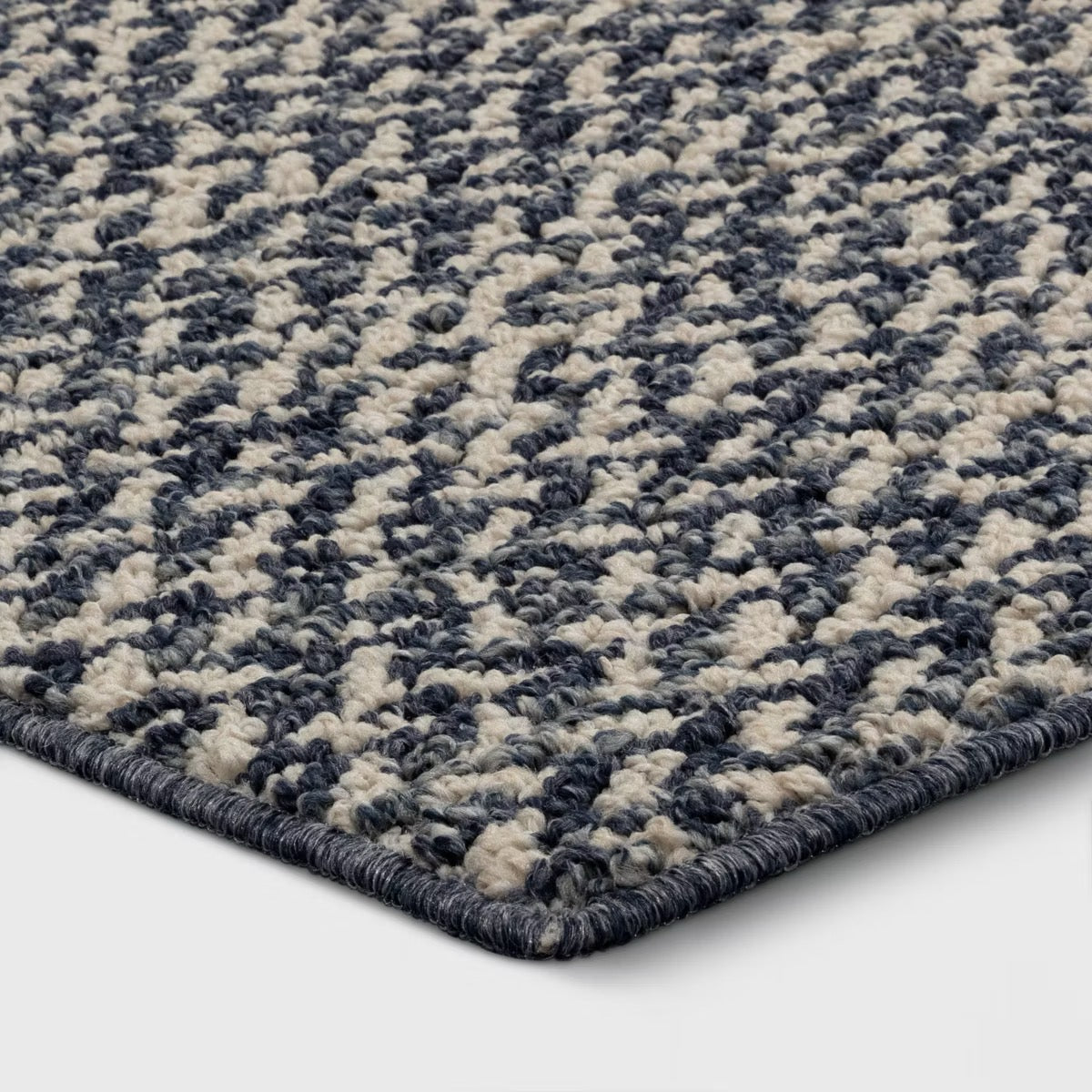 2'6"x3'8" Washable Weave Herringbone Accent Rug Indigo - Threshold