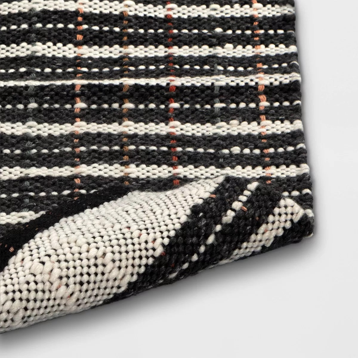 2'x3' Handloom Mixed Fibre Striped Rug - Threshold: Indoor Outdoor Accent, Modern Traditional