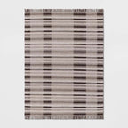 5'x7' Plaid Rug Brown - Threshold