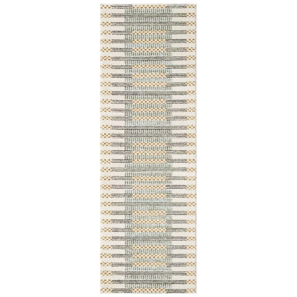 2'x6' Modern Nordic Runner Rug Ivory