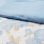 Full/Queen Microfiber Comforter Reversible Light Blue Floral - Room Essentials