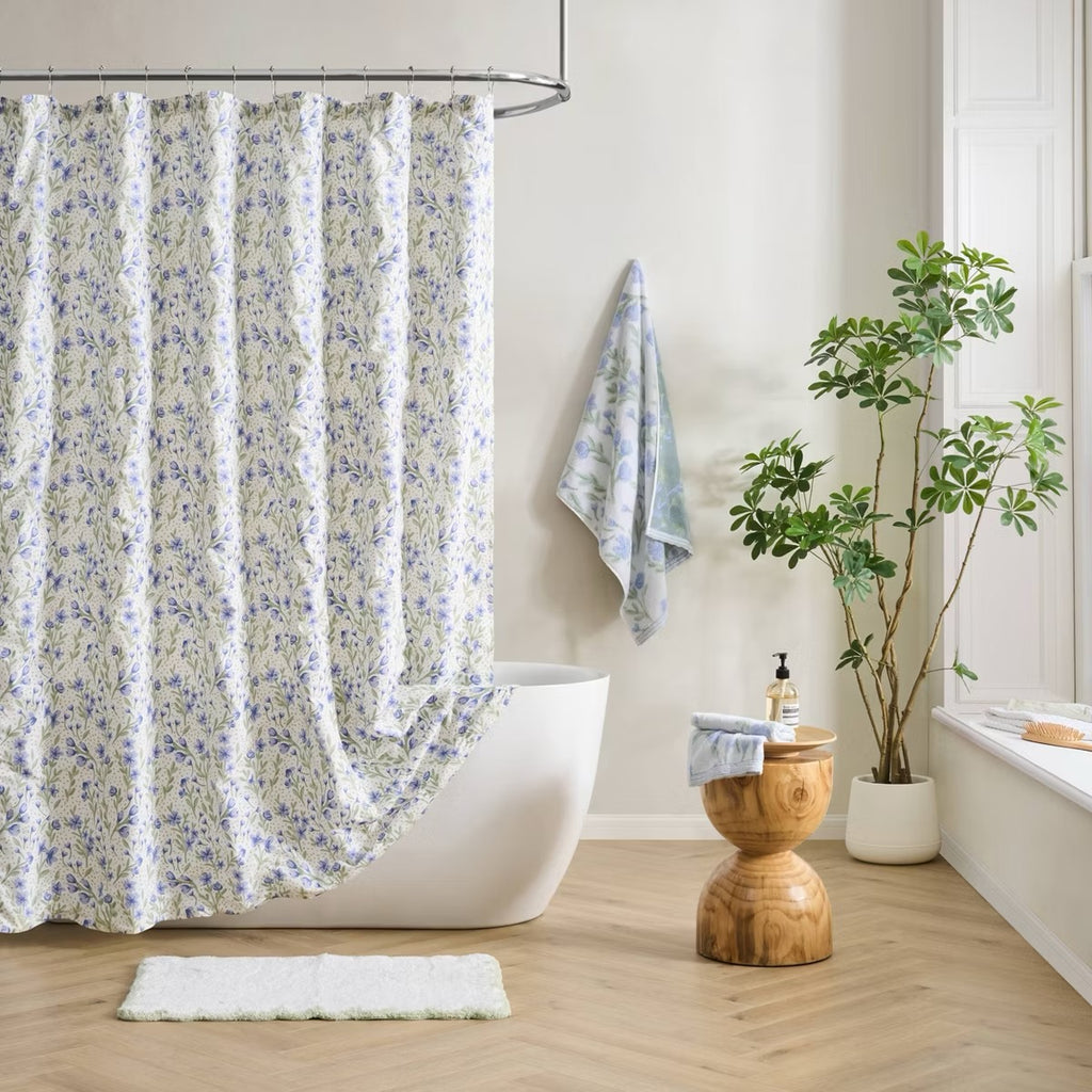 Peri Home Shower Curtain Blue Floral