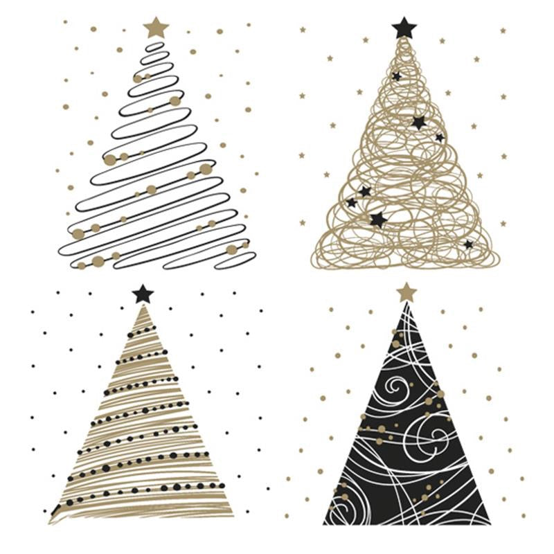 PAPER NAPKINS CHRISTMAS TREES