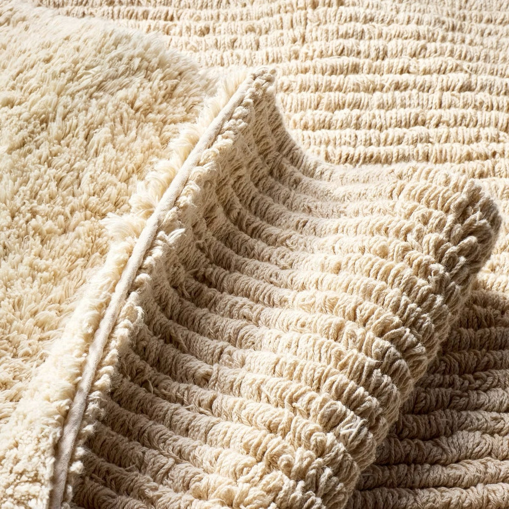 21"x34" Organic Melange Reversible Bath Rug Natural - Casaluna