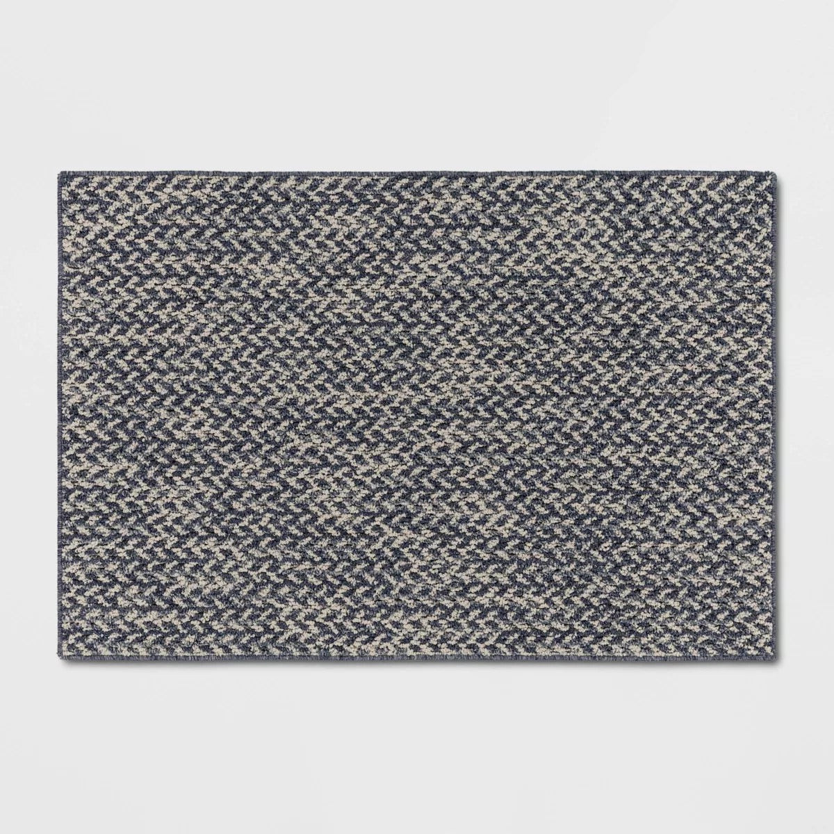 2'6"x3'8" Washable Weave Herringbone Accent Rug Indigo - Threshold