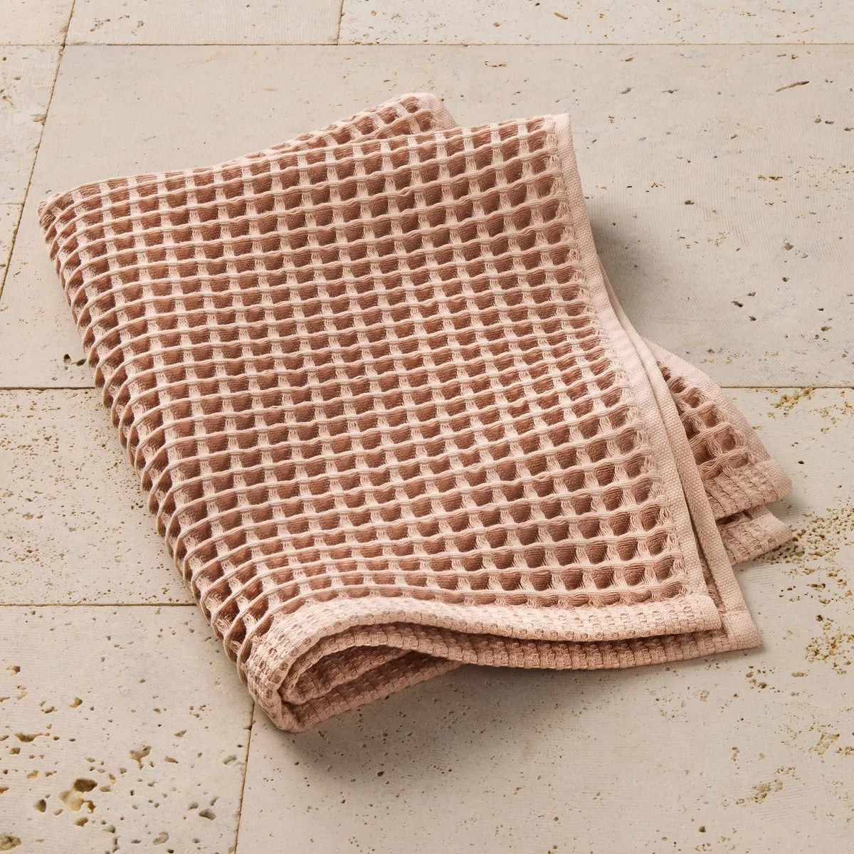 Waffle Hand Towel Clay - Casaluna