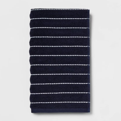 Performance Plus Hand Towel Navy Striped - Threshold